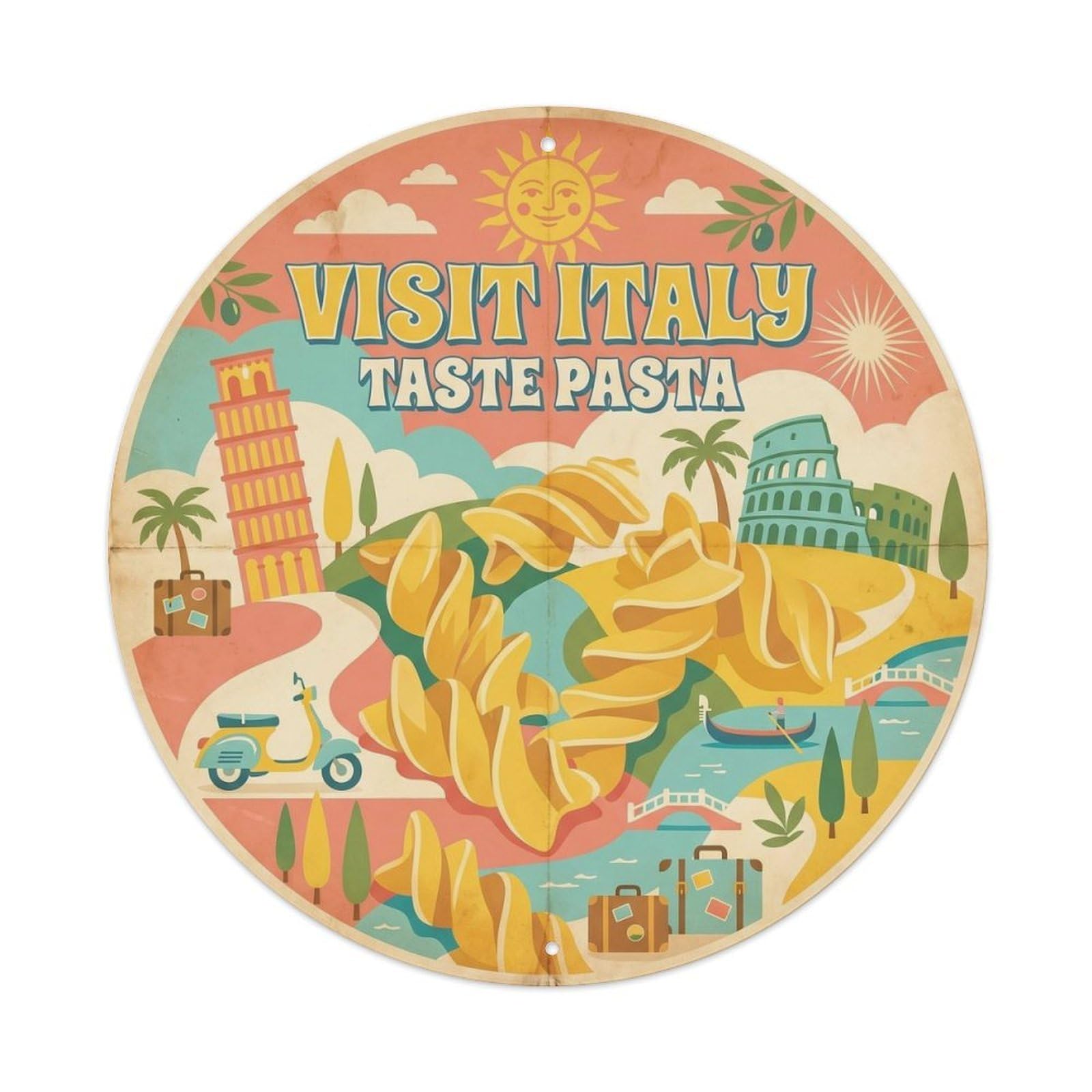 Pasta Food Market Vintage Italian Cuisine Metal Tin Sign