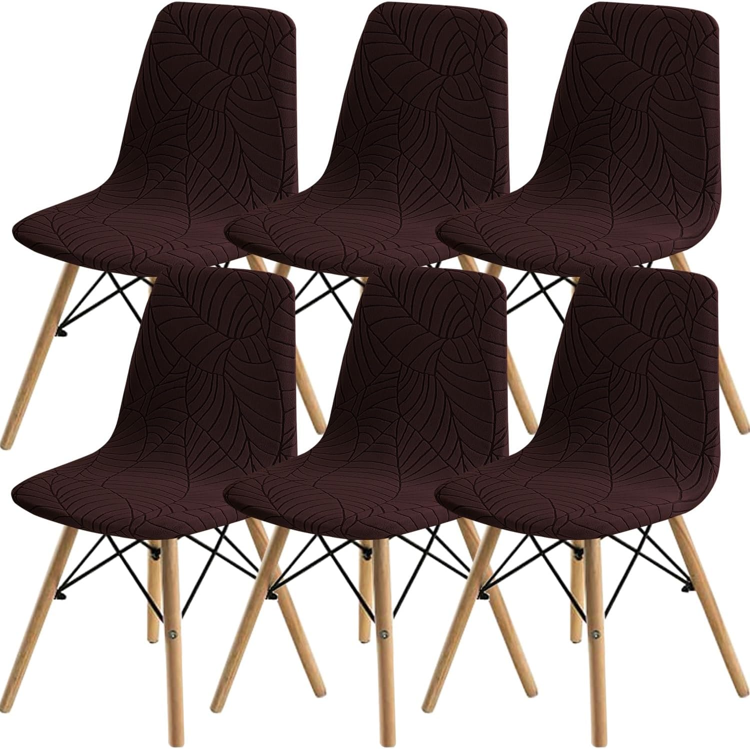 Chair Cover for Dining Room, Stretch Kitchen Seat Covers Chair Covers Removable Washable Chair Seat Slipcovers Protector for Dining Room, Hotel, Ceremony, Party(Dark Grey,2PCS)