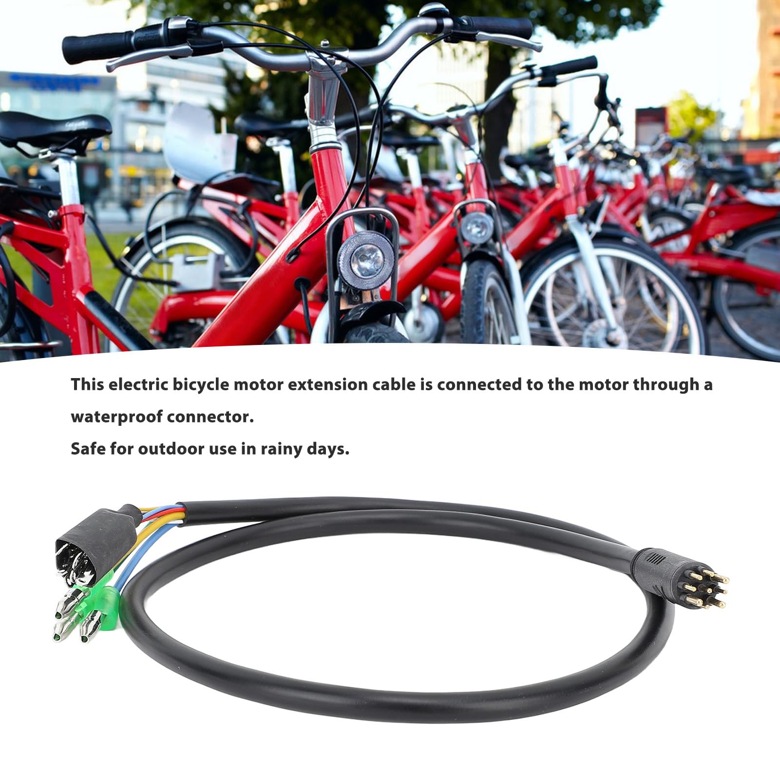 Câble D'Extension Moteur Vélo Électrique 9 Broches 66 Cm | Pour Kit Conversion Moyeu Arrière - Connecteur Adaptateur