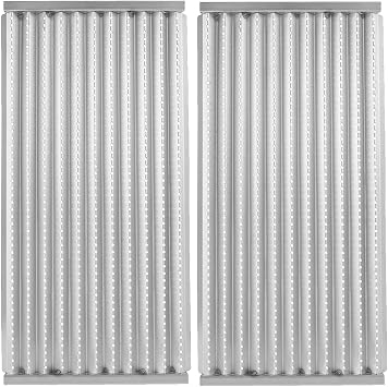 BBQ Future 18 7/16" Grill Grate Replacement Part for Charbroil Tru-Infrared 2 Burners Gas Grill 463241013 463270613 463246909 463270615 463273614 and More, 2 Pack Stamped Stainless Steel Emitter