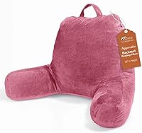 Vista 12 de Sasttie Almohada de lectura para sentarse en la cama, de espalda, respaldo para silla de apoyo, artículos esenciales para dormitorio universitario