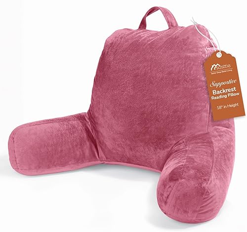 Miniatura 11 de Sasttie Almohadas de lectura, 25 pulgadas, para sentarse en la cama, terciopelo, jumbo, respaldo alto XL, apoyo de espalda para sofá y piso,