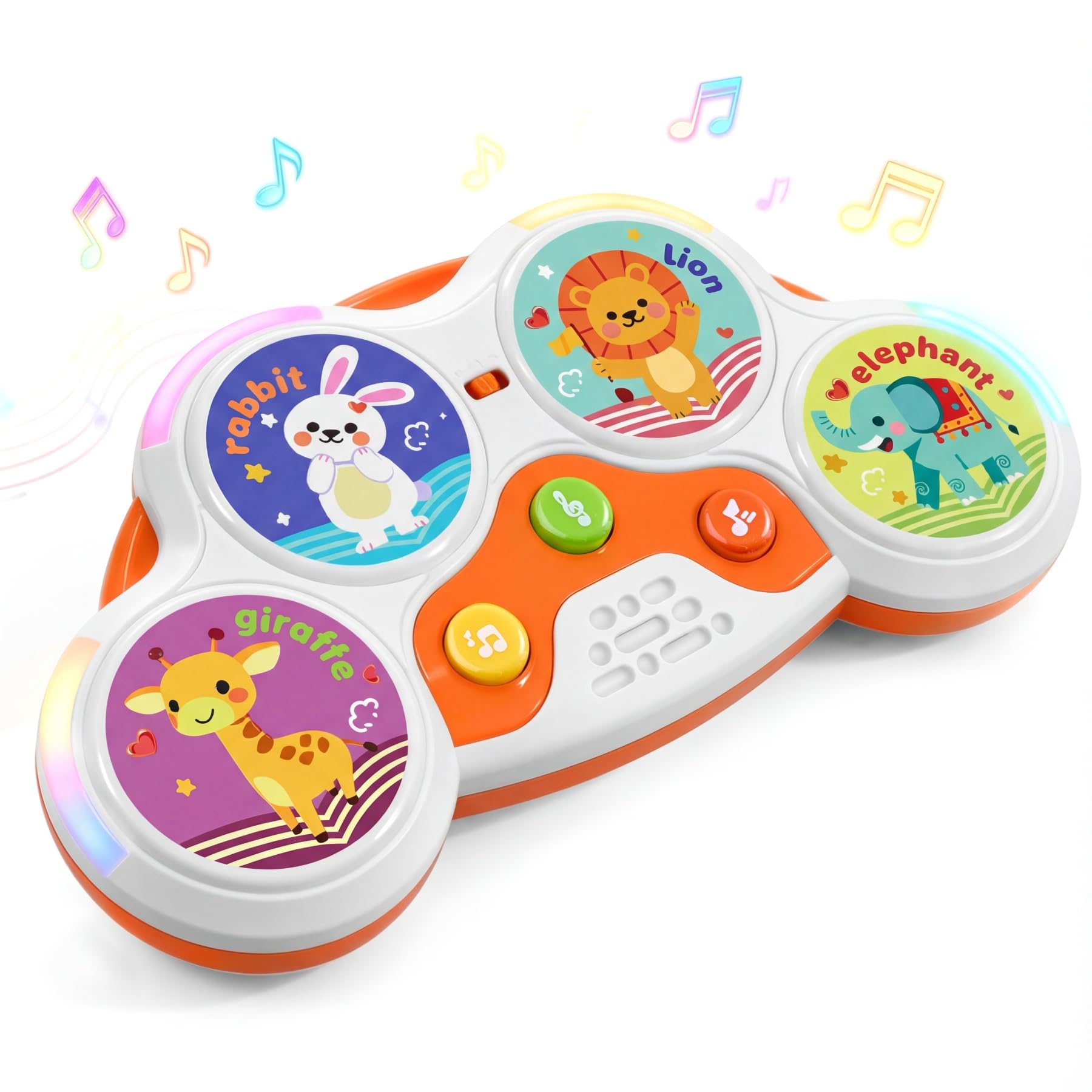 Tambor Infantil Musical Interactivo Juguete Bebe con Luces y Sonido Sincronizado Diseño Seguro Portátil Juguetes Niños 1 Año Regalo Educativo