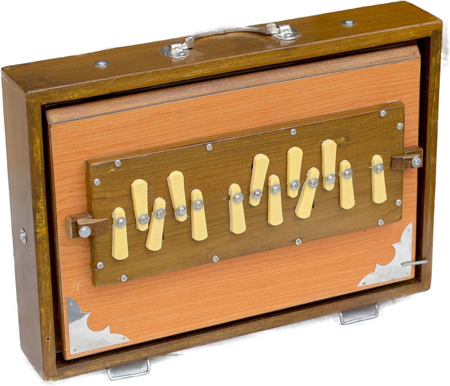 Concert Shruti Box - Teak Wood - Natural Color - 13 Drone (PDI-AGB)