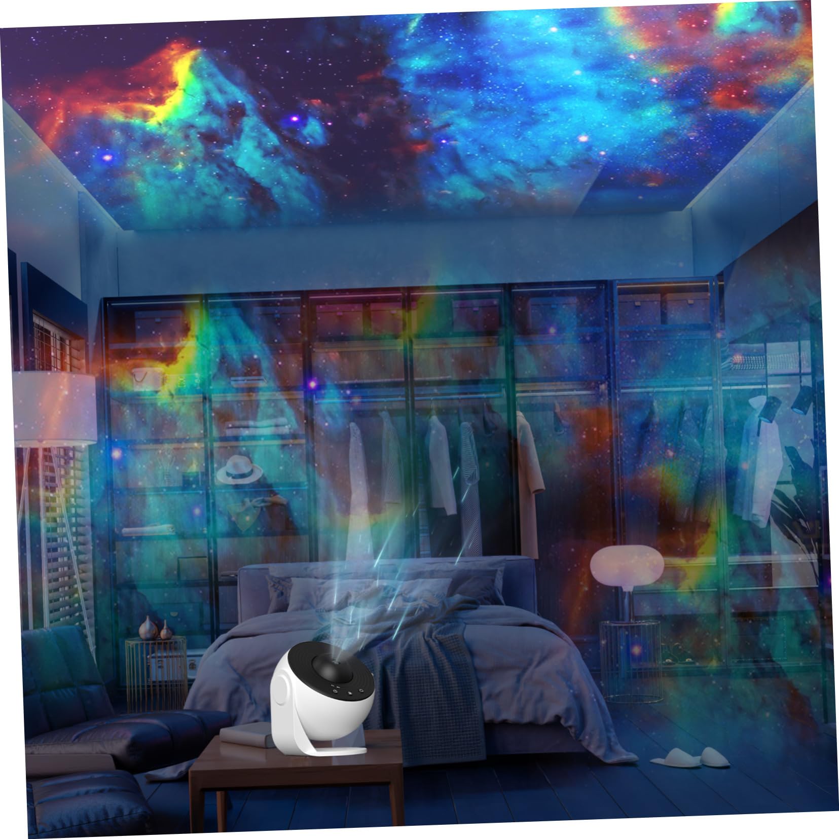 Tofficu Projecteur D'étoiles Nébuleuses ABS PC 1 Set Blanc