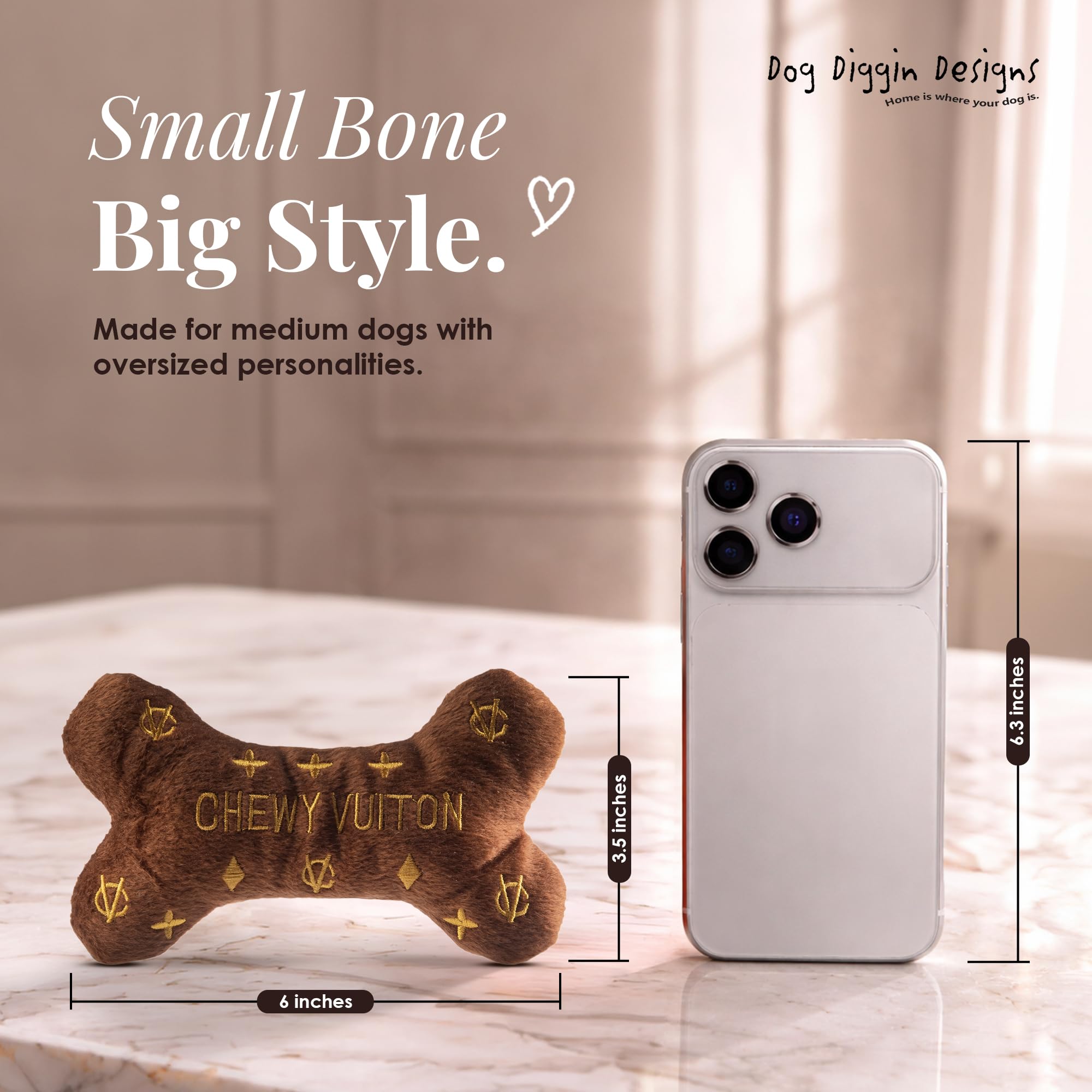 Pet Supplies : Chewy Vuitton Dog Toy : Dog Diggin Designs Chewy