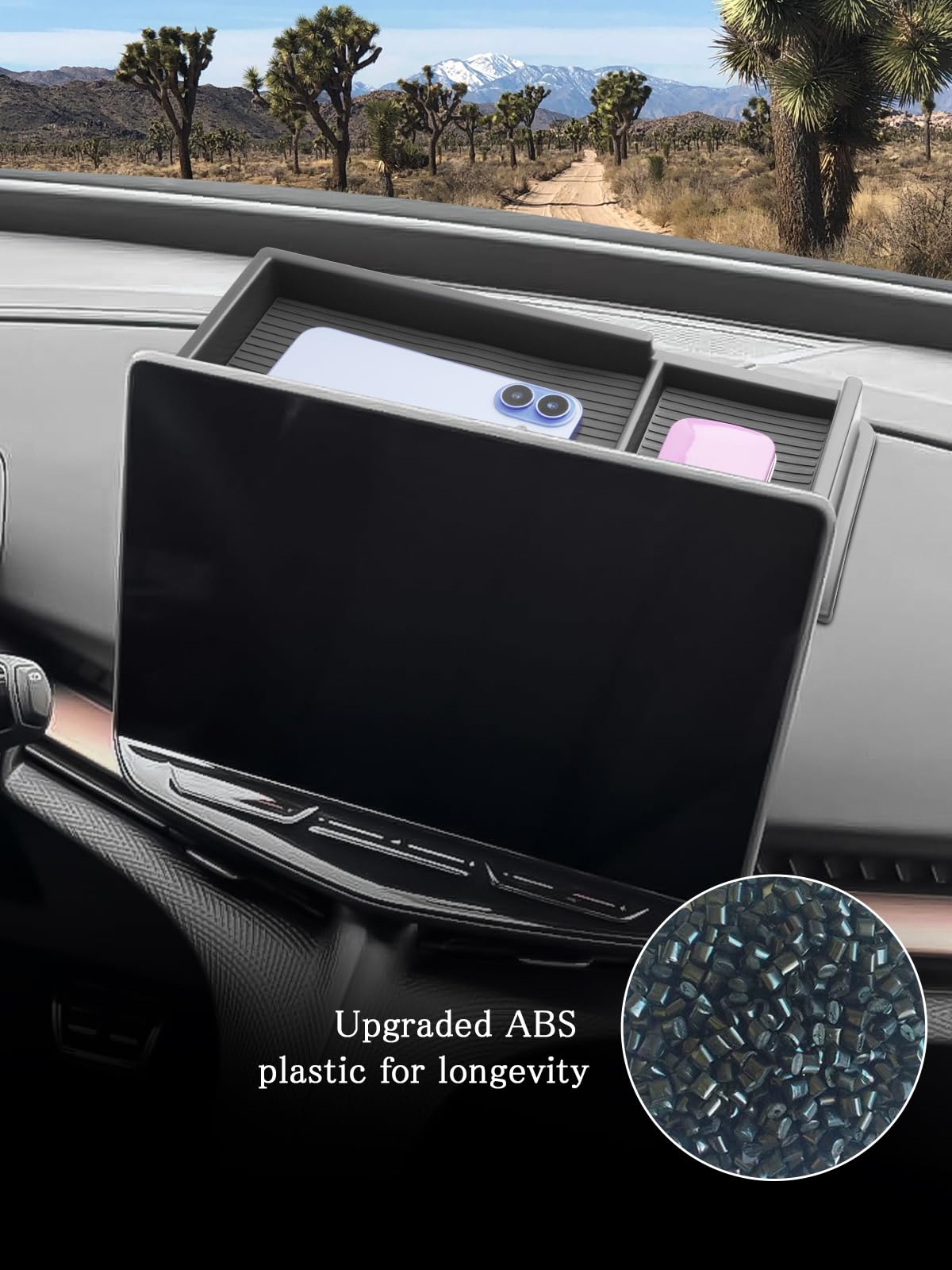 CDEFG Kompatibel mit Cupra Tavascan 2025 2026 Mittelkonsole Organizer 15 Zoll Aufbewahrungsbox Handschuhfach Aufbewahrung Auto Center Console Tray Zubehör (Instrumententafel)