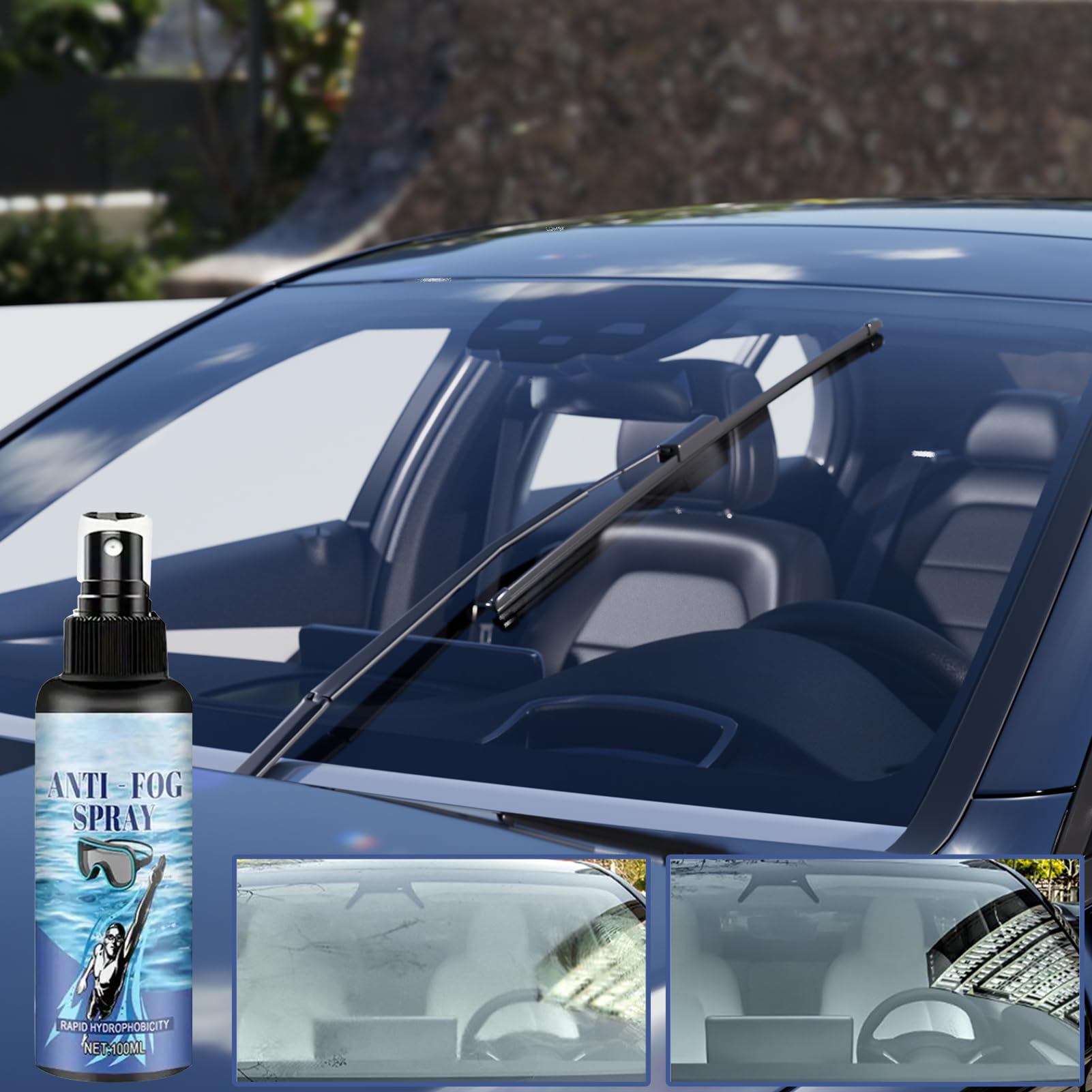 Spray Antivaho para Gafas de Natación | Líquido Antiempañante para Gafas De Buceo - Solución Hidrofóbica Portátil 100ml para Adolescentes Deportistas Buceo Entrenamiento en Piscina