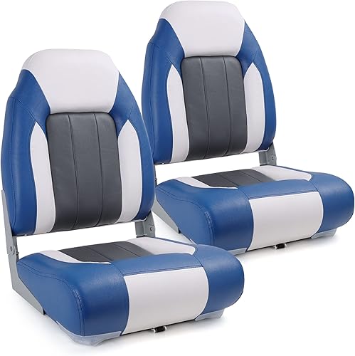 Asiento de barco plegable de respaldo alto marino, tornillos de acero inoxidable incluidos