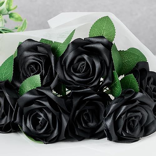 Miniatura 5 de Cinta de satén negra de 1-12 pulgadas de ancho, cinta de tela de poliéster sólido de 50 yardas para hacer rosas, envoltura de regalos, día de San