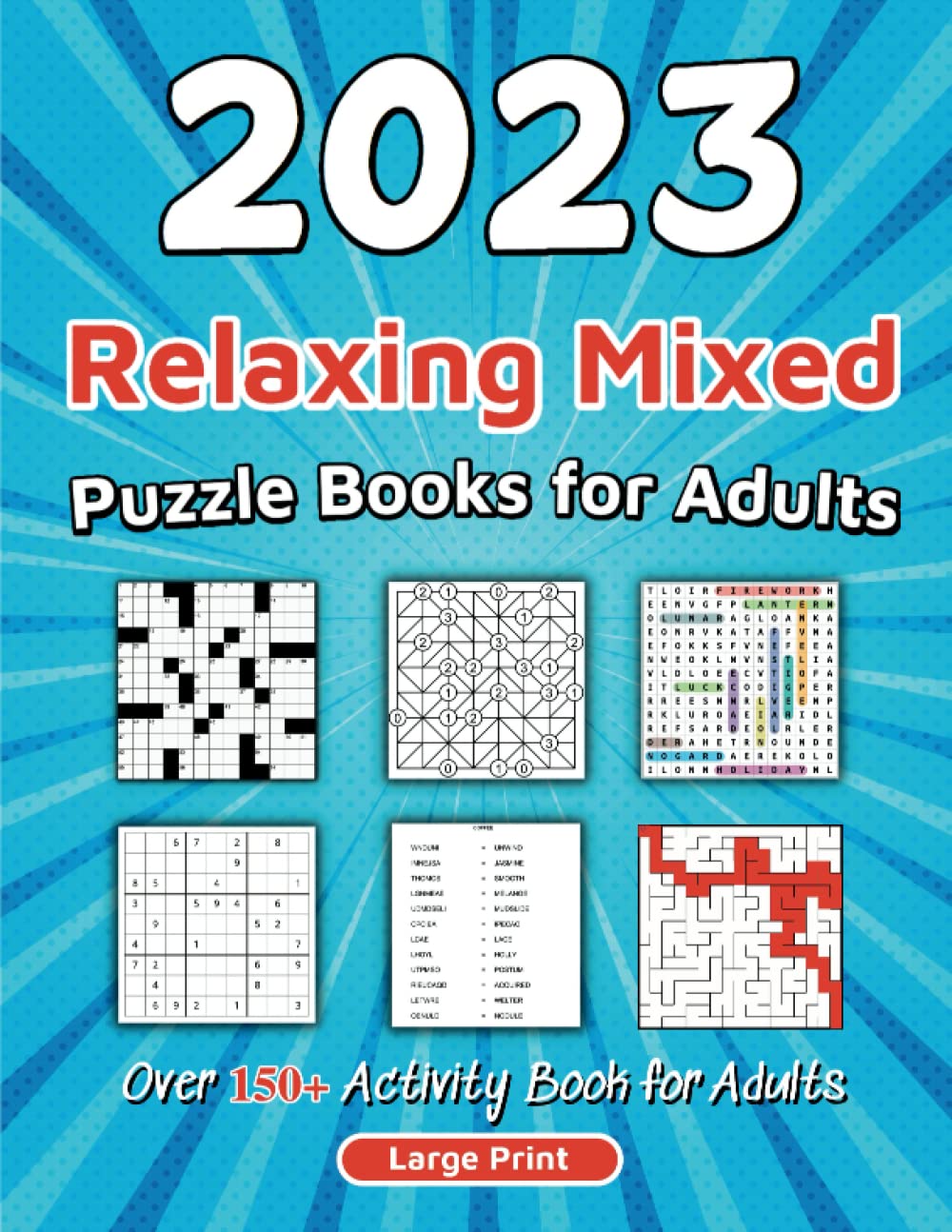 Buy 2023 Relaxing Mixed Puzzle Books for Adults Over 150+ Activity Book for Adults Cros Buy 2023 Relaxing Mixed Puzzle Books for Adults Over 150+ Activity Book for Adults Cros