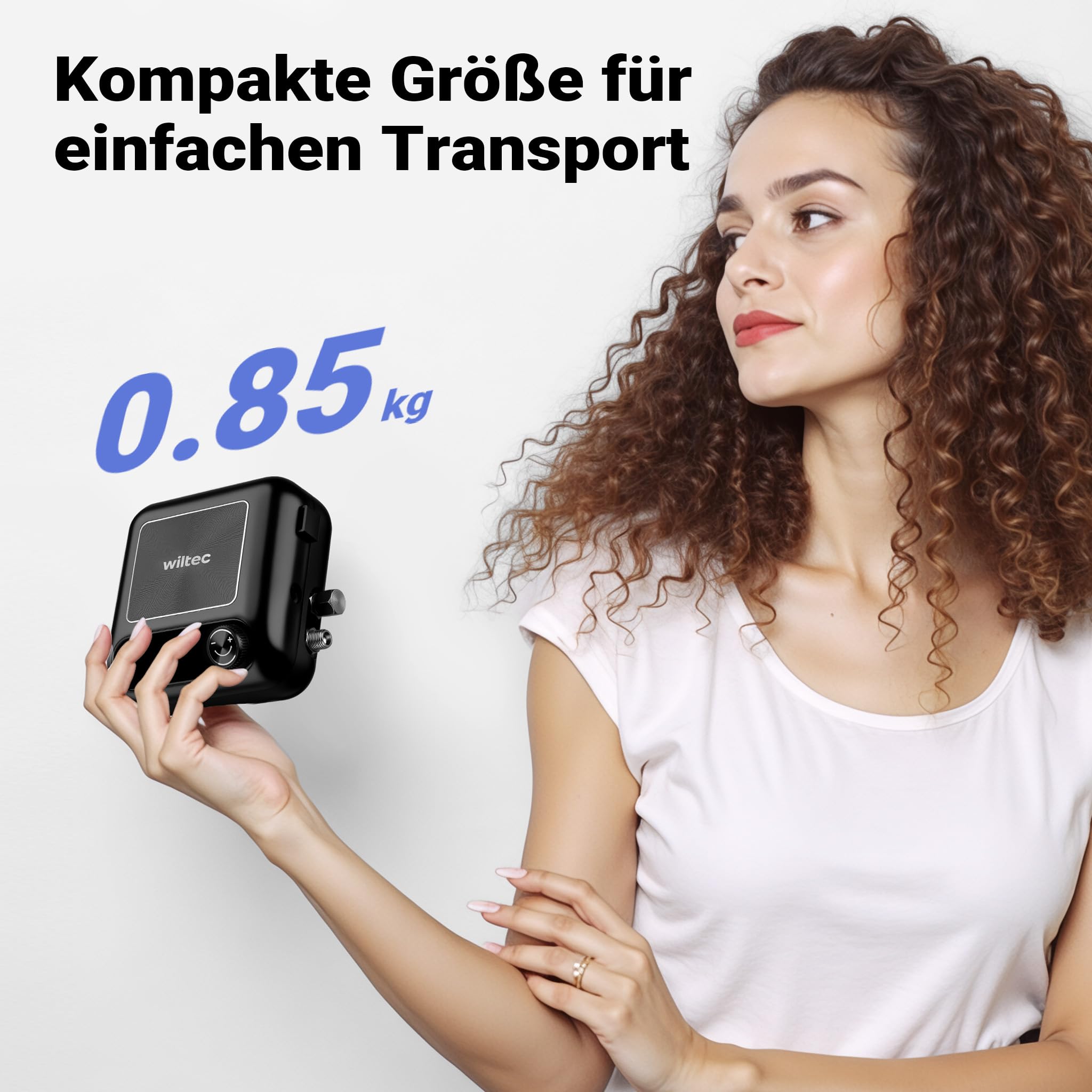 Wiltec HS-A9K Kompressor Set 1,5 bar Autostop, Airbrush Set inkl. verschiedener Düsen, Kompressor Zubehör Set 12 V, Druckluft Kompressor mit Air Brush