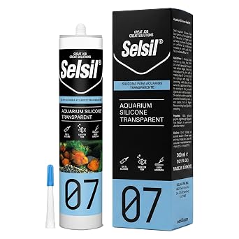 SELSIL Aquarium Silicone Clear Sealant - High Elasticity, Safe for Fish, Solvent-Free, Ozone-Resistant, Transparent 10.14 Fl Oz, 1 Pack