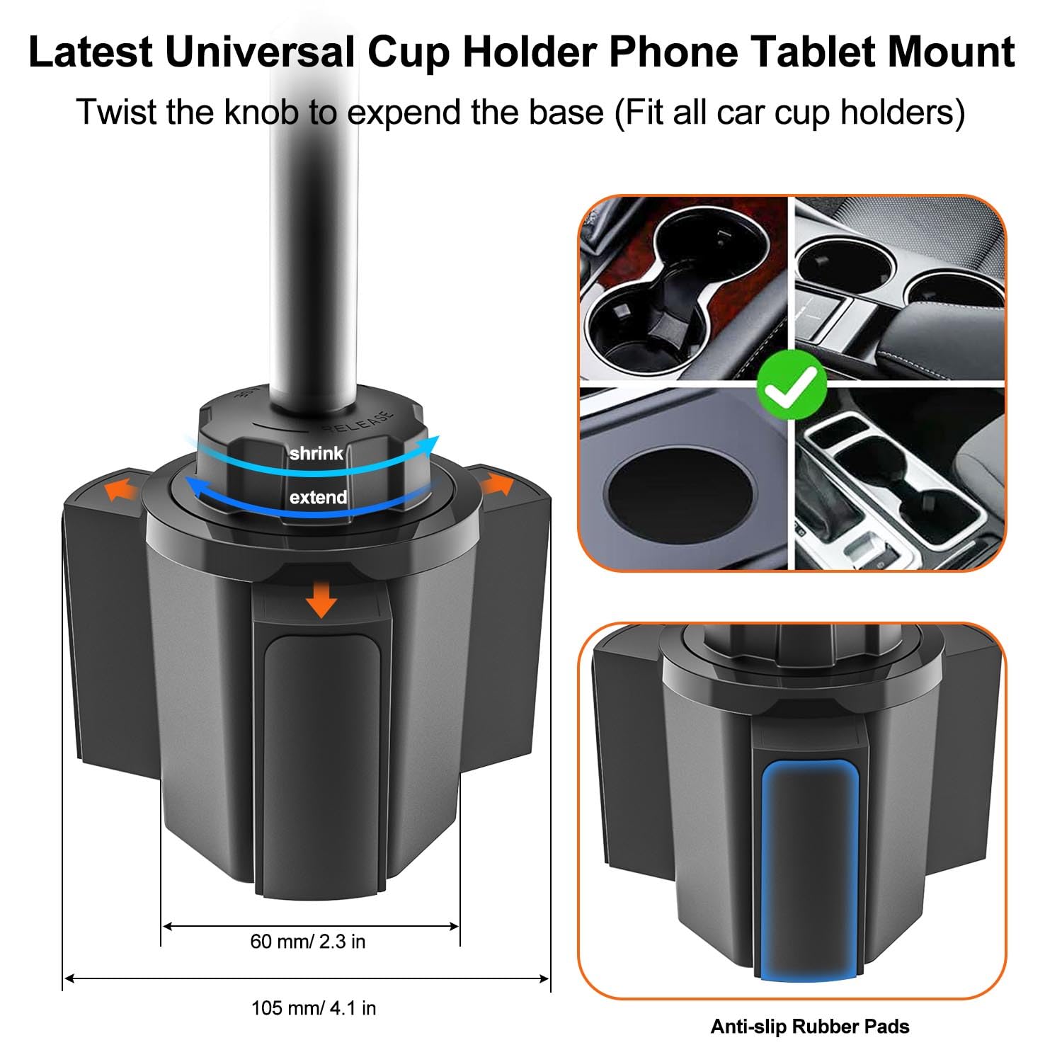 2X(Support D'Appui-Tête De Voiture Pour Tablette Pc De 7 Pouces, Attache Rap 2E