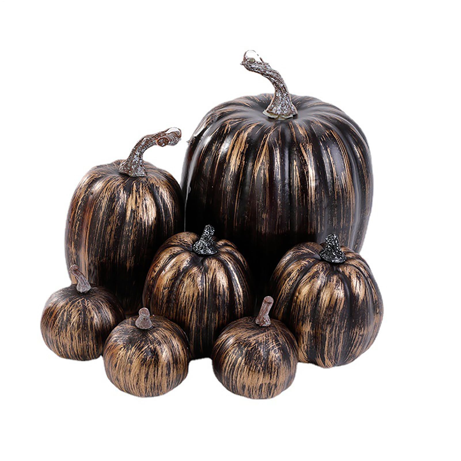 Calabazas artificiales decorativas de espuma para mesa y fiestas de otoño Juego de 7 piezas