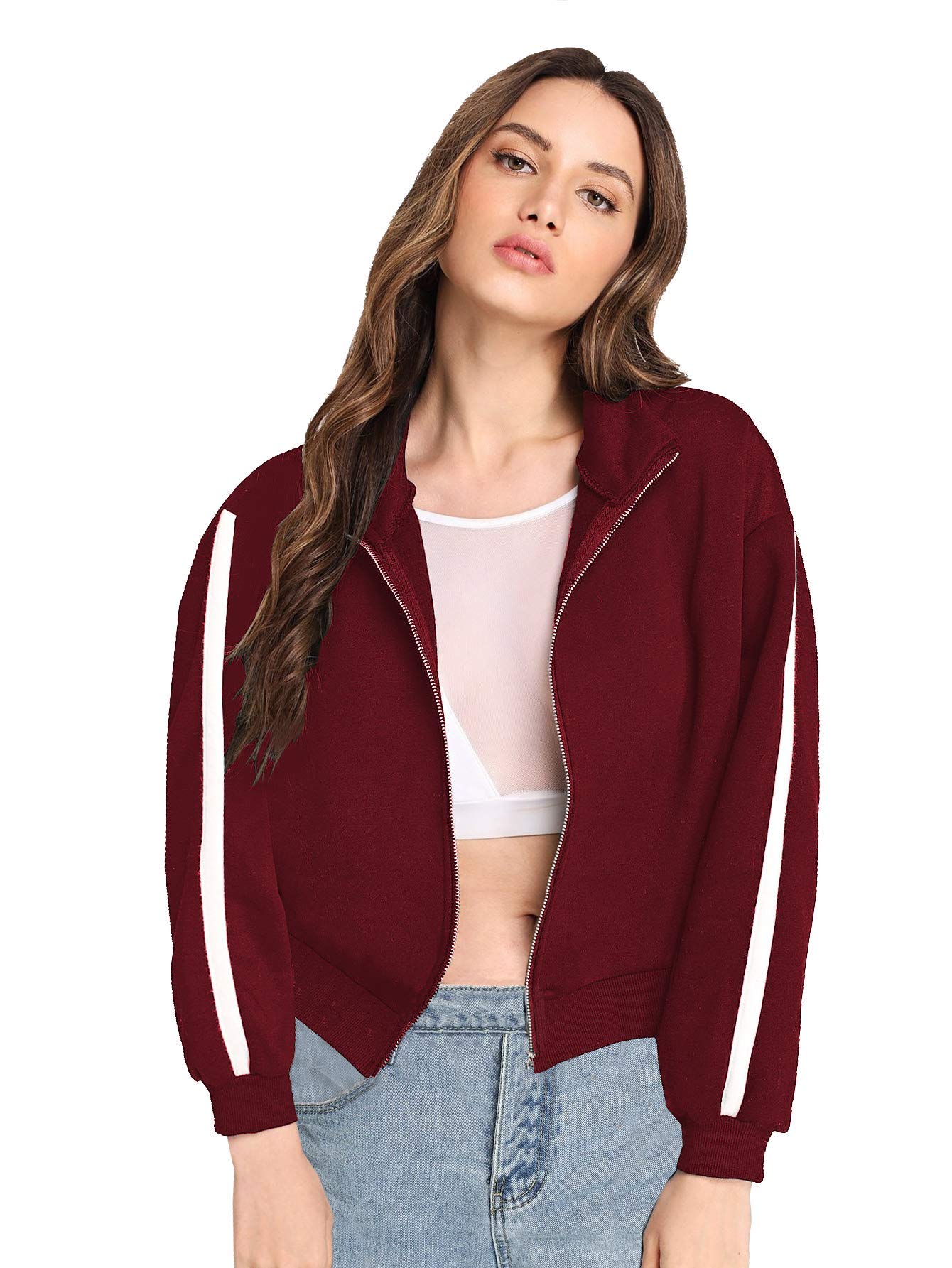 fabricorn Women's Fleece Collared Neck Sweatshirt-picture-21