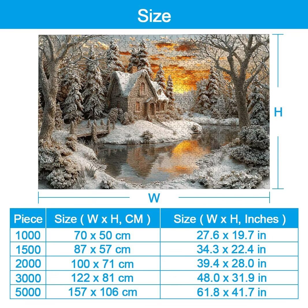 Puzzle Invierno, Puzzle 3000 Piezas para Adultos, Regalo Mujer/Hombre -2223
