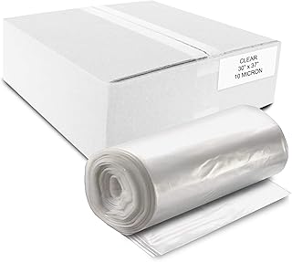 ALL SUPPLIES SHOP Small, Medium 30â€ X 37â€ Clear Trash/Wastebasket Liner, 20-30 Gal Garbage Bags, 10 Mic 0.40 Mil Thick Homes/Offices/Bathrooms/Hospitals/Hotels/Gyms, Indoor/Outdoor Use 500 Per, Roll