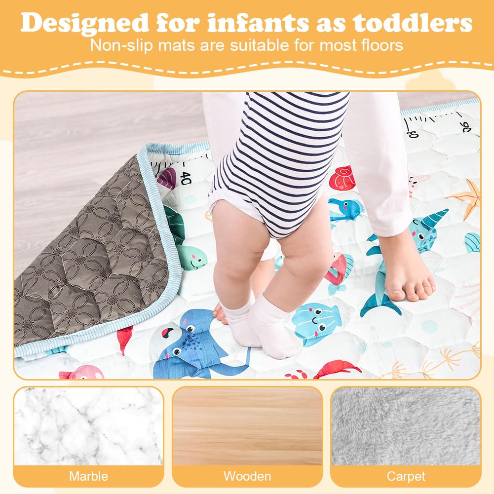 Aolso Baby Play Mat, Foldable Kids Playmat, Baby Play Mats for Floor 127x127cm Soft Waterproof Play Mat - Image 4