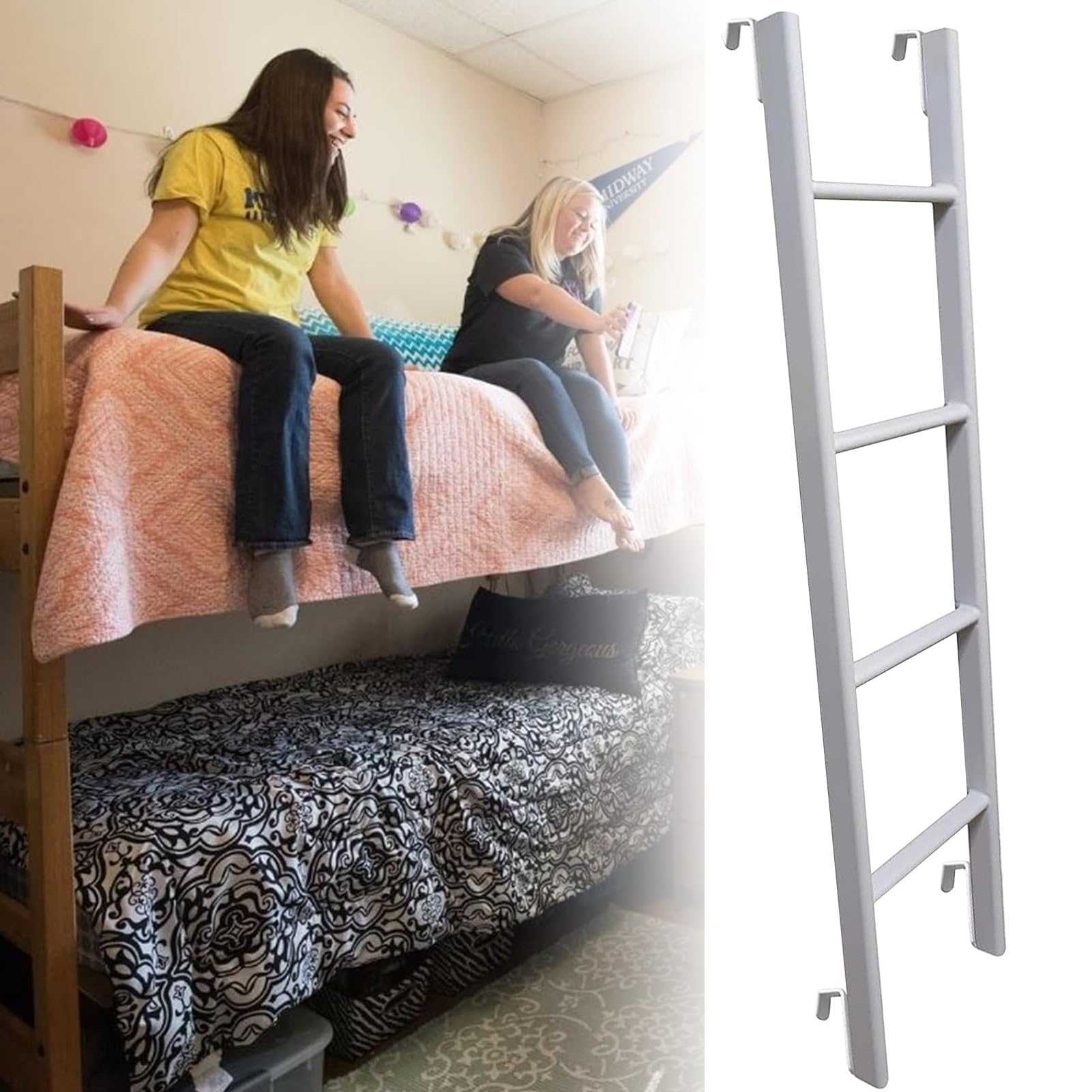 Escalera de metal para cama de RV y literas elevadas en espacios compactos