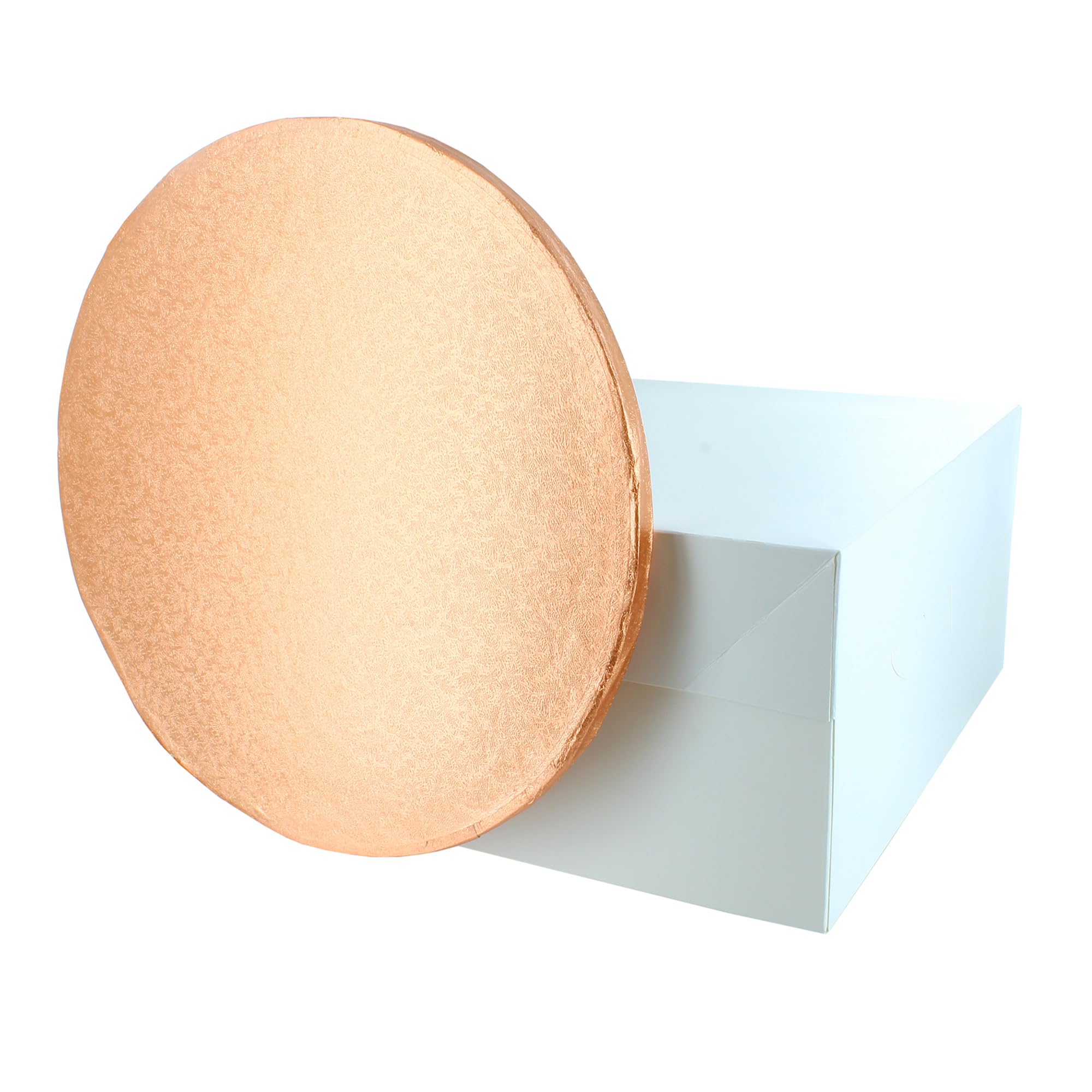 Culpitt Copper Board & Box Set | 12" (30Cm) | White Cake Box & Drum, Box And Strong Cake Board, Storage & Transport Combo