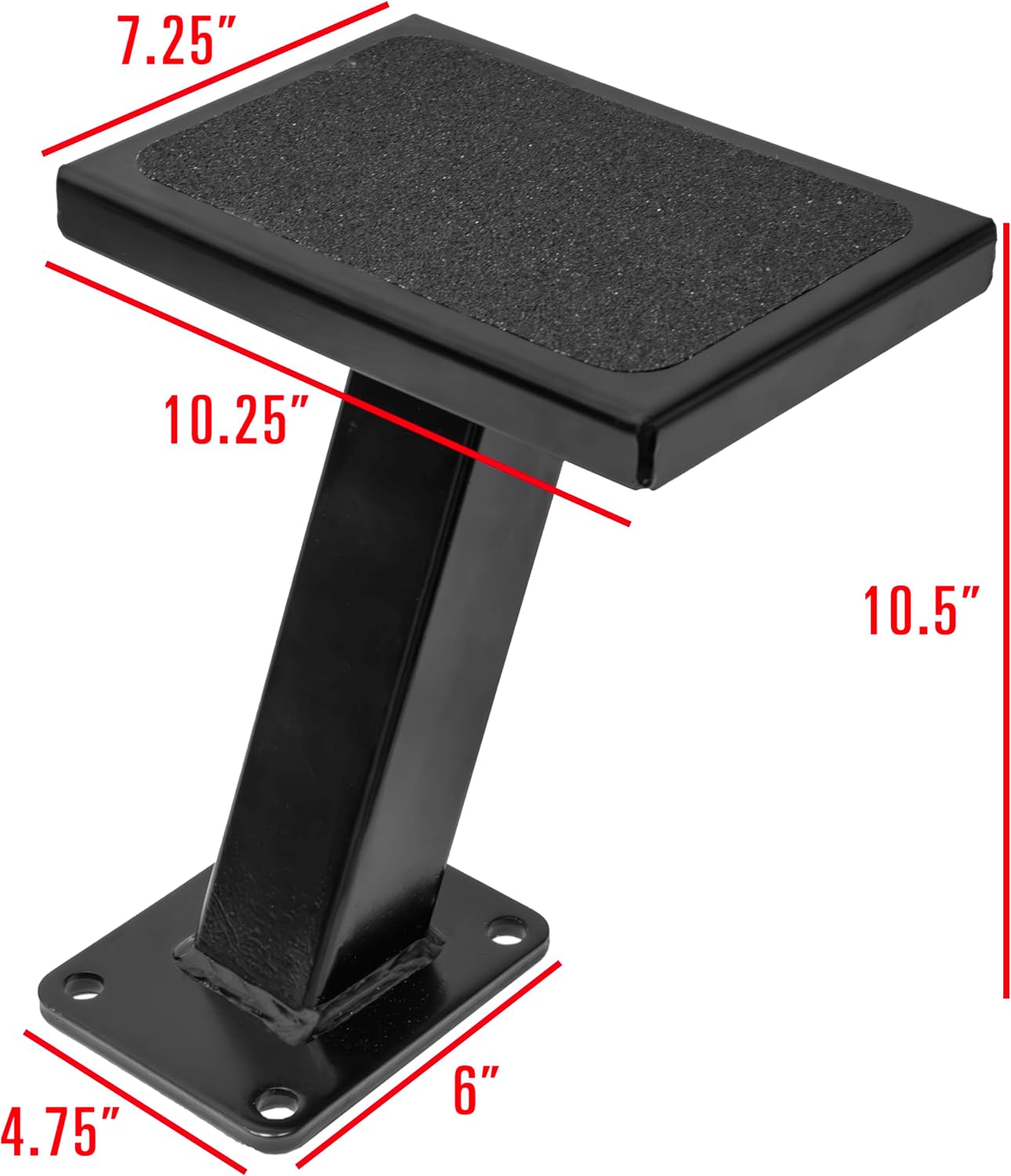 Extreme Max 3006.6824 Galvanized Trailer Tongue Step - Single, Black