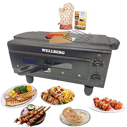 Wellberg electric tandoor with UPPER - LOWER heat controller timer tandoor medium size for home and kitchen