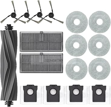 Compatible for Dreame L40 Ultra / X40 Ultra / X40 Pro, Main Side Brush, Hepa Filter, Dust Bag, Mop Cloth, Replacement Set, Robot Vacuum Accessories. PartsSet 2