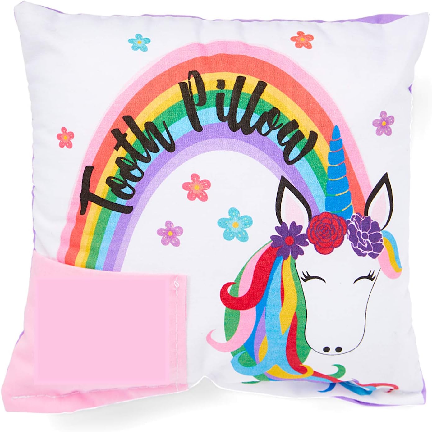 Bunnies and Bows Unicorn Mane Tooth Fairy Pillow with Fairy Dust