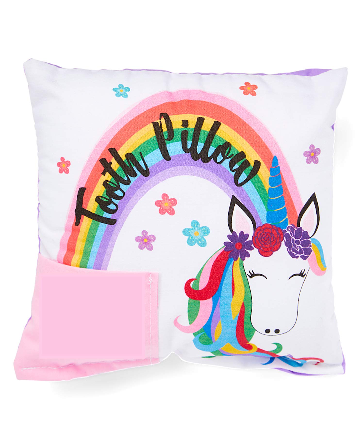 Bunnies and Bows Unicorn Mane Tooth Fairy Pillow with Fairy Dust