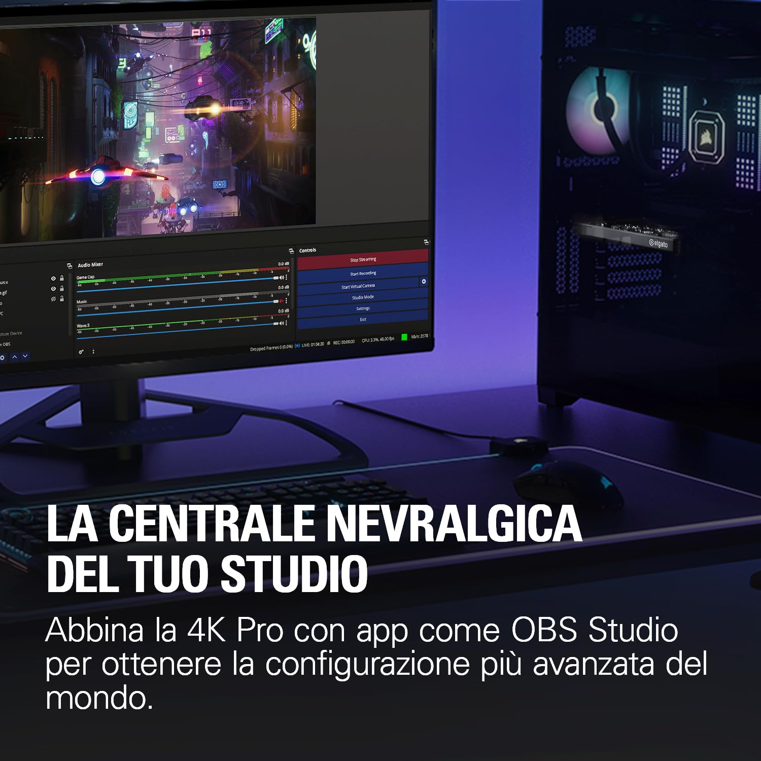Elgato 4K Pro, Scheda Acquisizione Interna: Passaggio diretto 8K60|4K60 HDR10 con Latenza Ultra-Bassa su PS5|Pro, Xbox Series X|S, Nintendo Switch 2, OBS e Altro, per Streaming, Compatibile PC|Dual PC