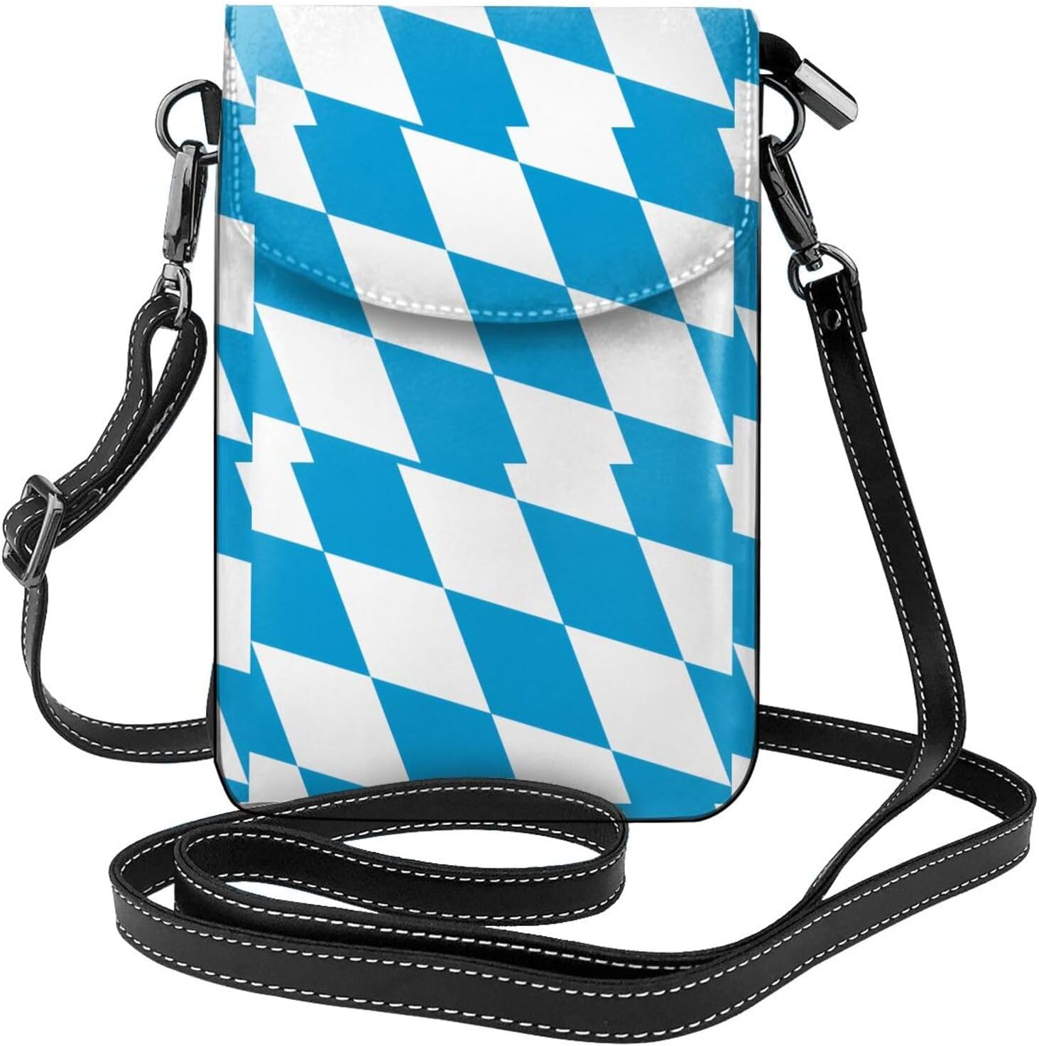Small Cell Phone Purse 7.6x4.9in YYHWHJDE Bavarian flag Pattern Fashionable, Practical, and Multifunctional for Walking, Camping, Shopping, Travel
