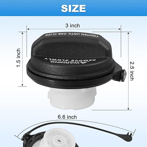 Miniatura 7 de Tapa de depósito de combustible 310103L600 compatible con Hyundai Accent, Azera, Elantra GT, Entourage, Genesis Coupe, Santa Fe, Elantra, Equus,