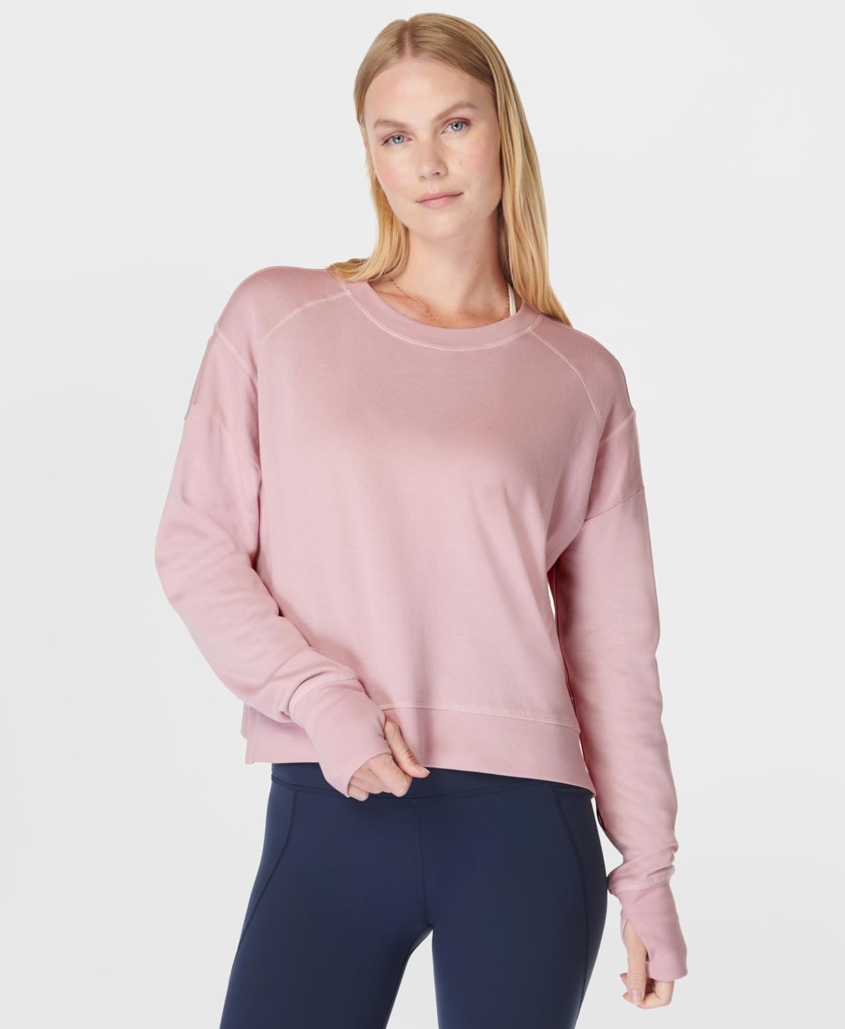 Sweaty Betty Women's After Class Longline Crewneck With Side Slit Sweatshirt - Image 3