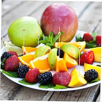 mappin&webb フルーツピック Amazon.co.jp: OUNONA 100個 竹玉ワインピック アフタヌーンティー