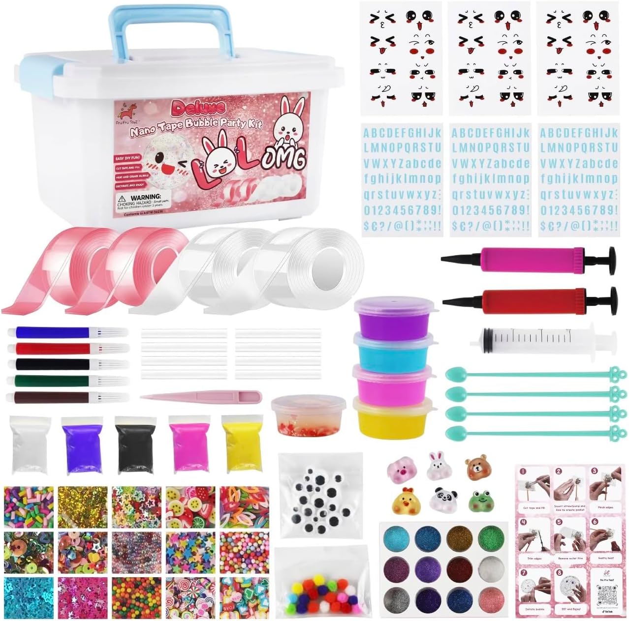 Fru Fru ToyZ Deluxe Nano Tape Bubble Party Kit
