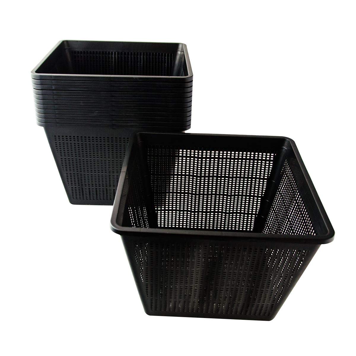 Pisces Pond Square Plant Basket 28 x 28 x 18cm - 12 Pack of Pond Planting Pot