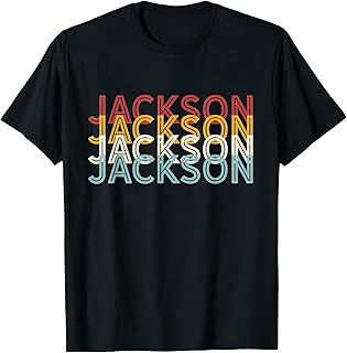 US American City 70's Retro USA - Vintage Jackson T-Shirt, Black