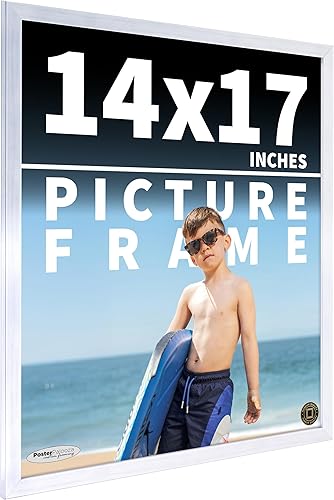 Miniatura 185 de Marco de 28 x 36 pulgadas de madera de peltre plateado con plexiglás acrílico UV, parte trasera de tablero de espuma y accesorios incluidos