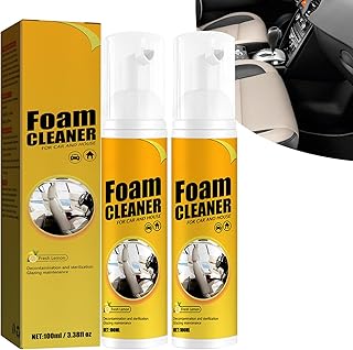 All Around Master Foam Cleaner, Multifunctional Car Foam Cleaner, Powerful Stain Removal Kit for Car and Household Kitchen Lemon Flavor, Foam Cleaner for Car, Interior, Kitchen (100ml, 2 PCS)