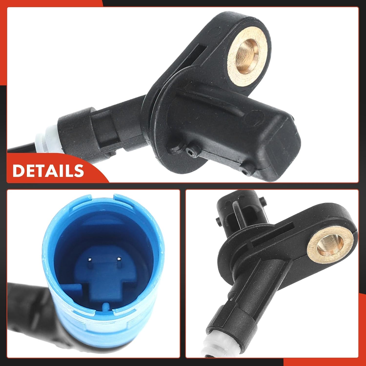 A-Premium 2PC Set Rear ABS Wheel Speed Sensor Compatible with BMW Models - Z4 E85/E86 2003 2004 2005 2006 2007 2008 - Rear Driver and Passenger Side, Replace# 6757281, 34526757281