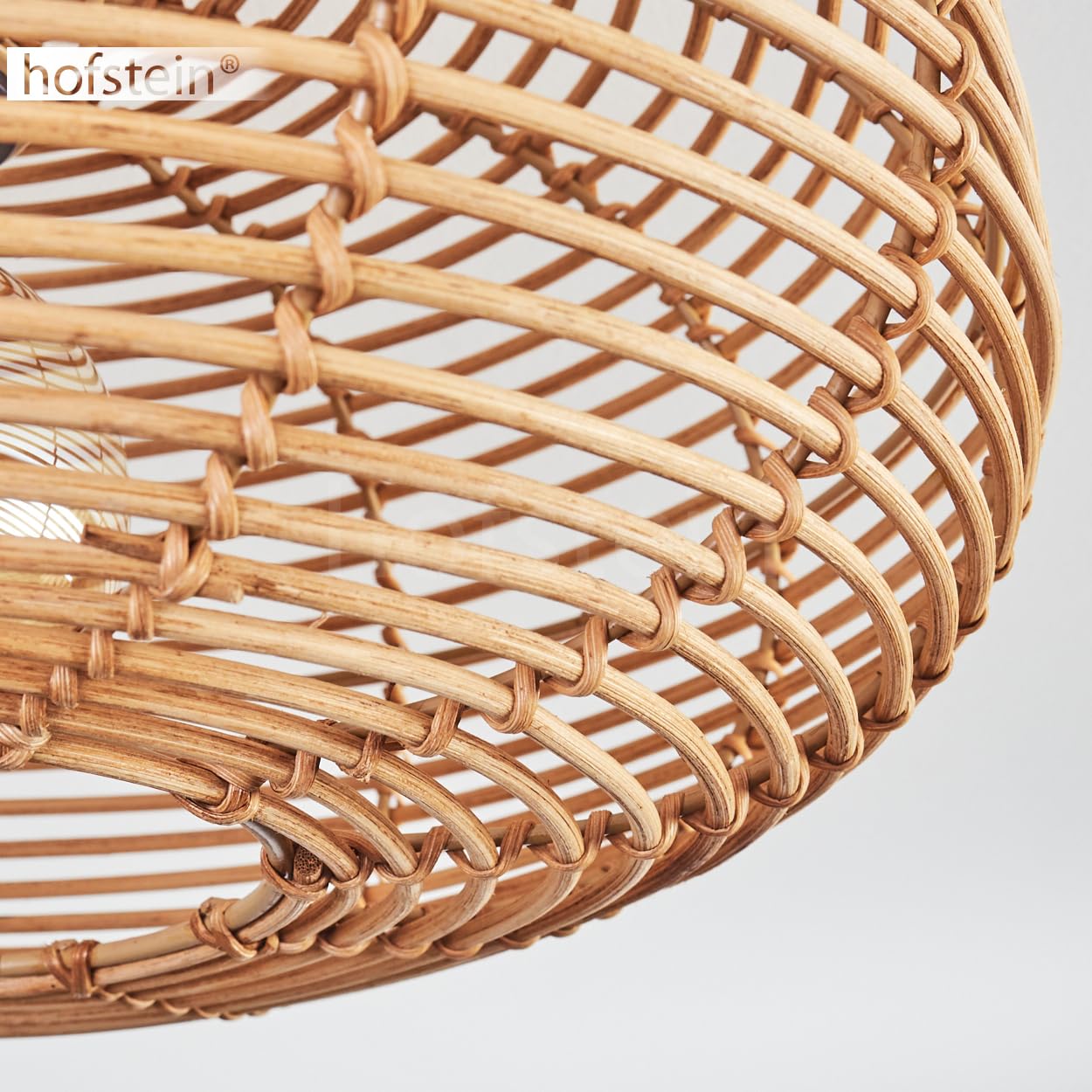 Plafonnier Oravi, Plafonnier Rond En Babou/bois/étal Naturel/noir, 1