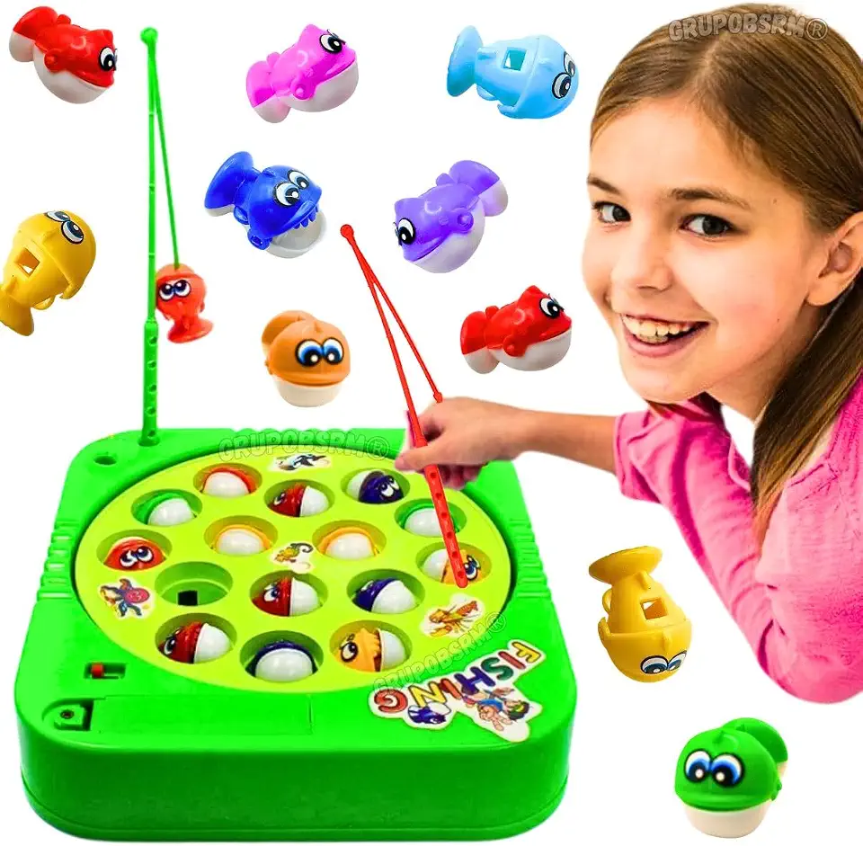 Brinquedo Pega Peixe retro classico o mar tá pra peixes educativo Jogos de Tabuleiro infantil para familia presente criança 3 anos menino menina com varinha de pescar anzol brinquedos com selo inmetro