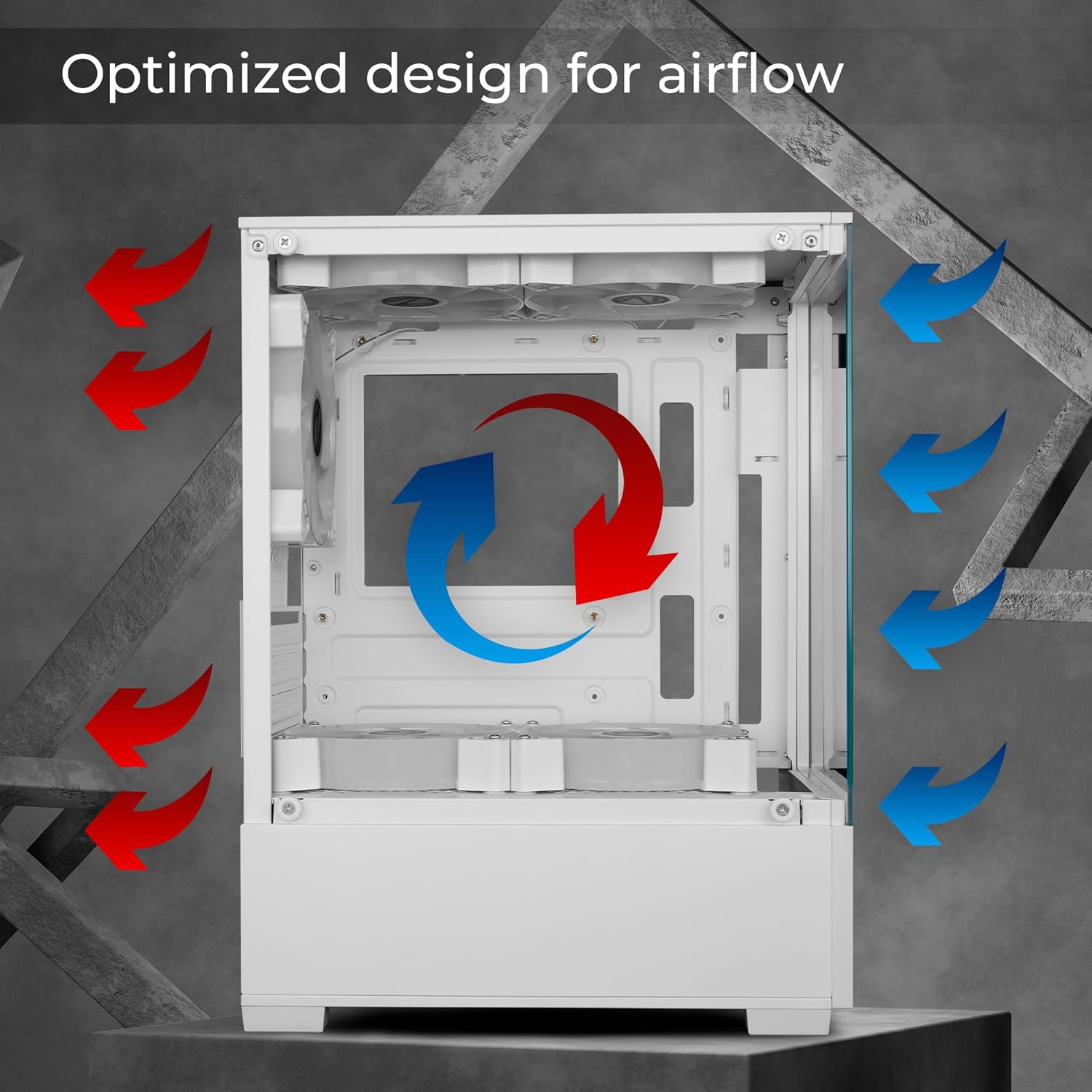 Airflow diagram for ZEBRONICS Iceberg chassis