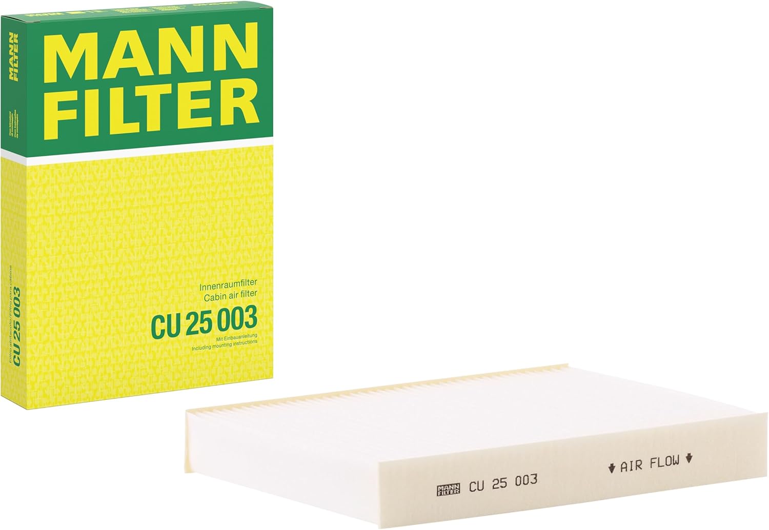 MANN-FILTER CU 25 003 Cabin Air Filter for Cars and Vans