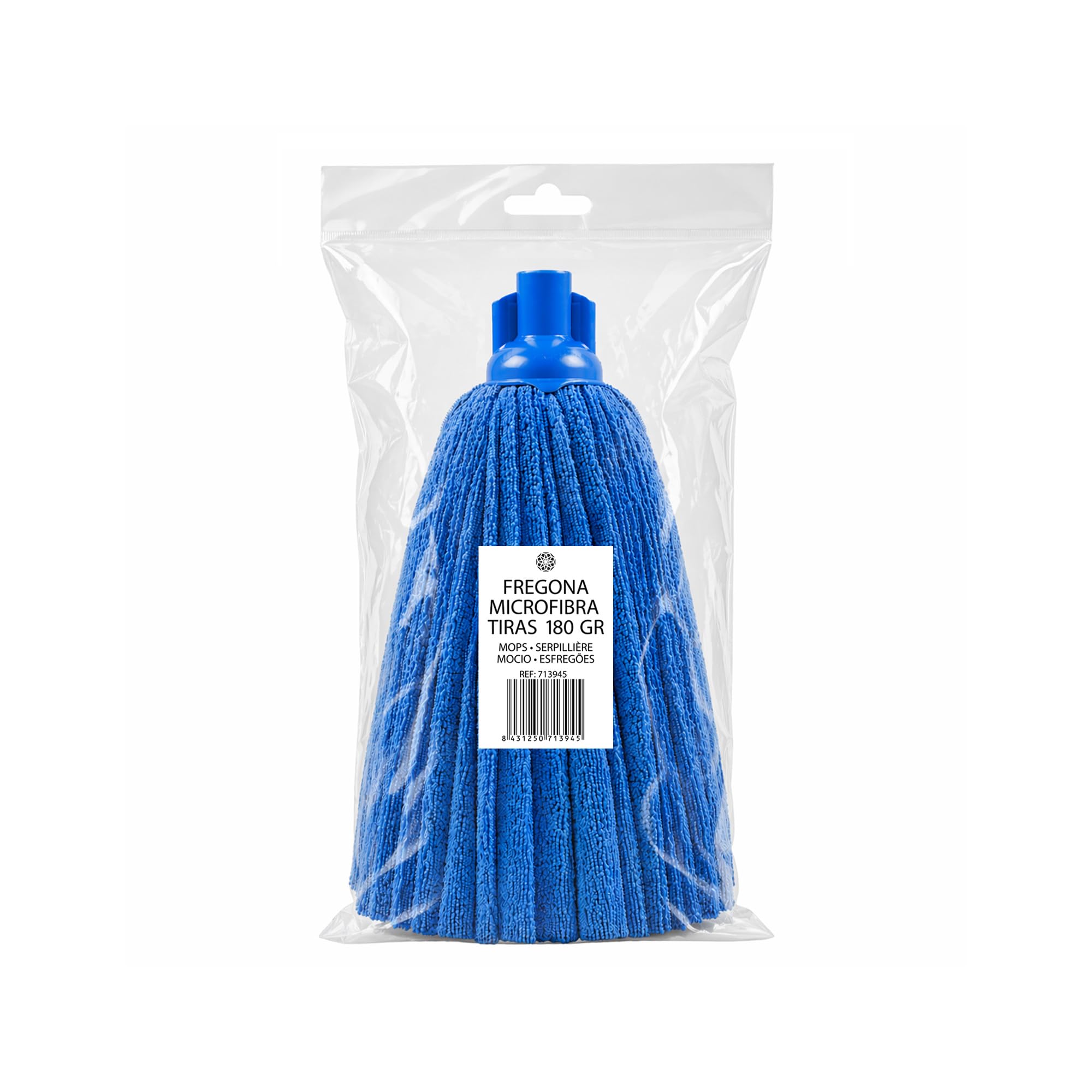 Pamex - Fregona de Microfibra Tiras 180g Anonima - 24 Unidades (Azul)