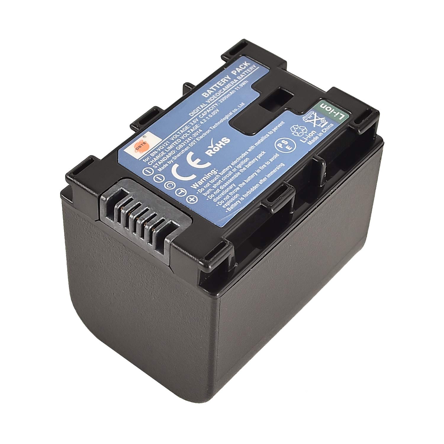 DSTE BN-VG121 Batteria di ricambio compatibile per JVC GZ-HD500 GZ-HD520 GZ-HD500 GZ-HD620 HM450 HM550