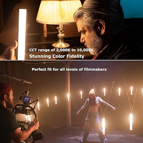 Miniatura 3 de US Stock Aputure MT Pro-1 Mini kit de luz LED de tubo incluye mini trípode con cabeza de bola de 14-20 pulgadas, rejilla de control de luz de tela