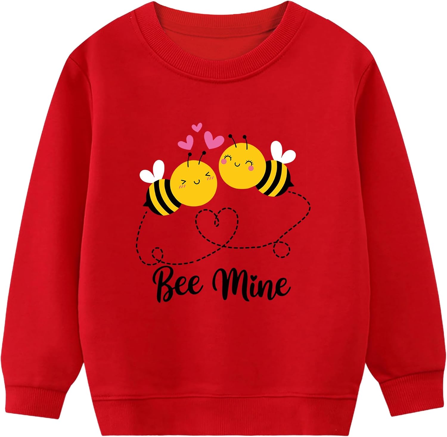 Kids Valentines Shirts for Girls Heart Sweatshirt Lovebug Graphic T-Shirts Toddler Valentine Outfit Be Mine Tee 2-10T