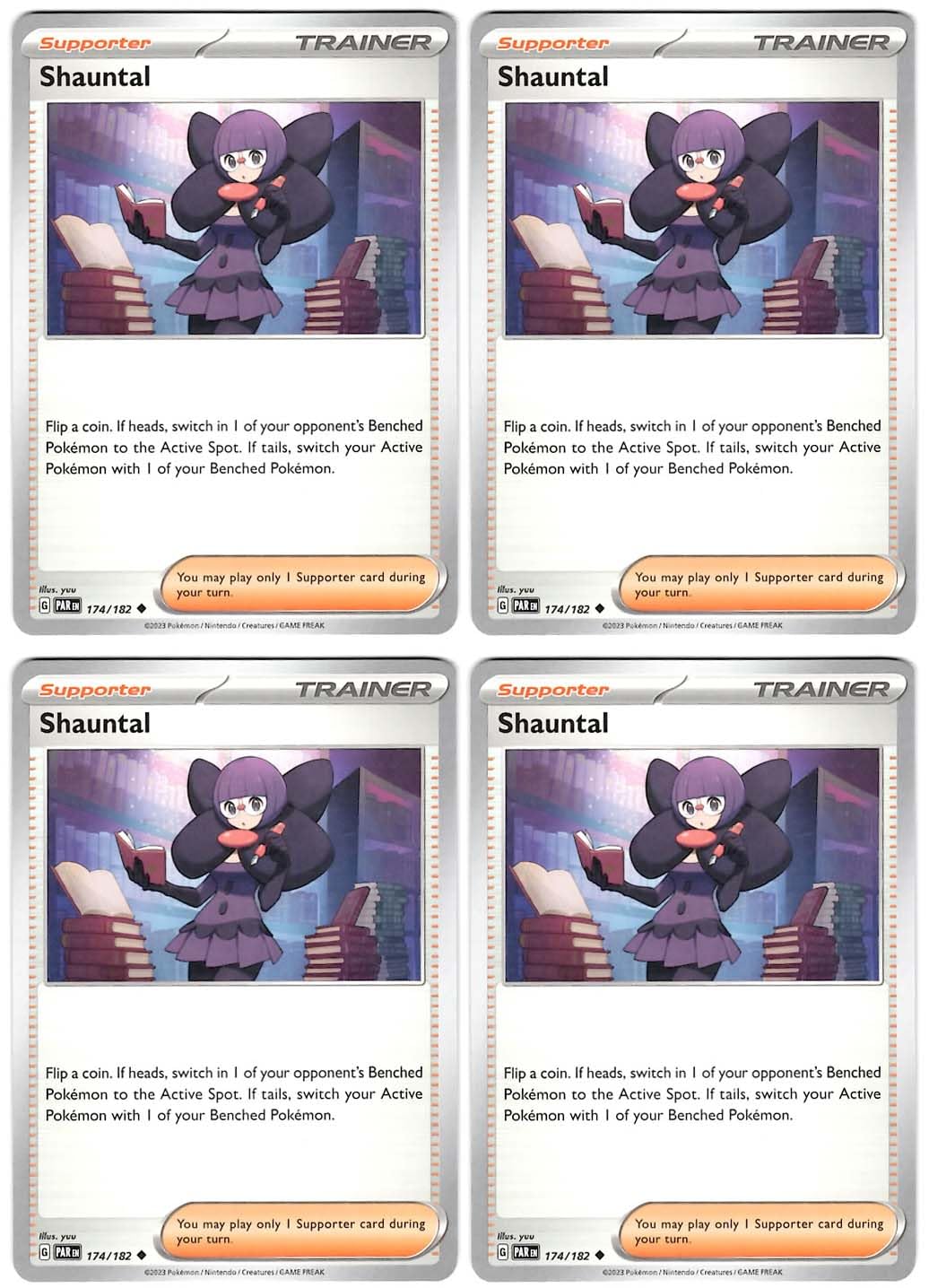 Amazon.com: Shauntal 174/182 - Paradox Rift - 精靈寶可夢訓練師卡組x 4